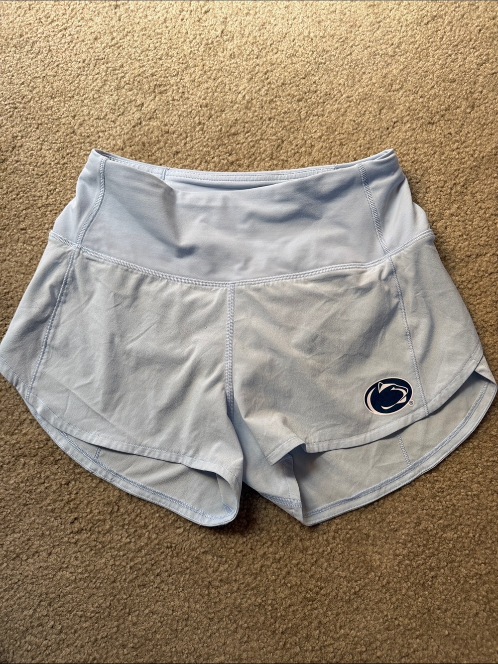 lululemon athletica Light Blue Athletic Shorts with Team Logo